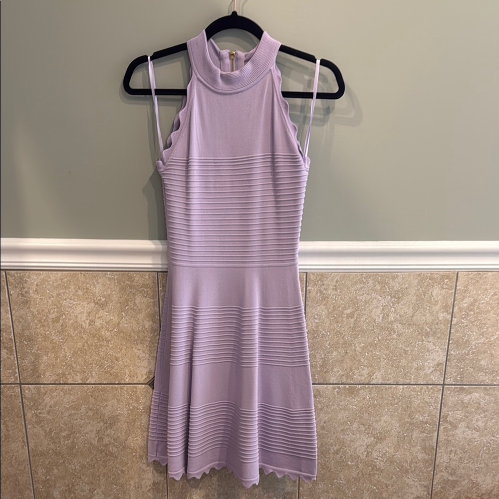 Elegant Lavender Sleeveless Dress